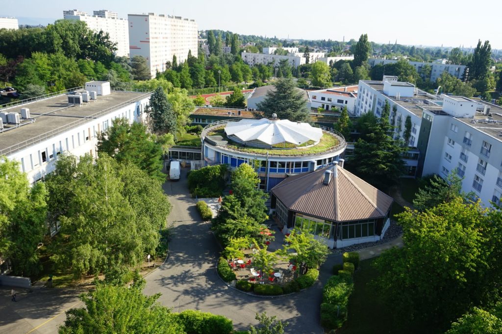 vue du ciel du centre de réadaptation de Mulhouse